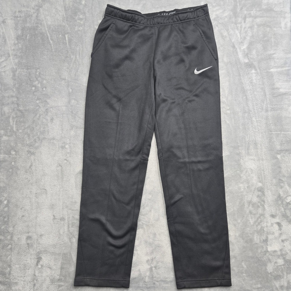 Nike Dri-FIT Mens Size Large 34x30 Training Pants Black Straight Leg Activewear